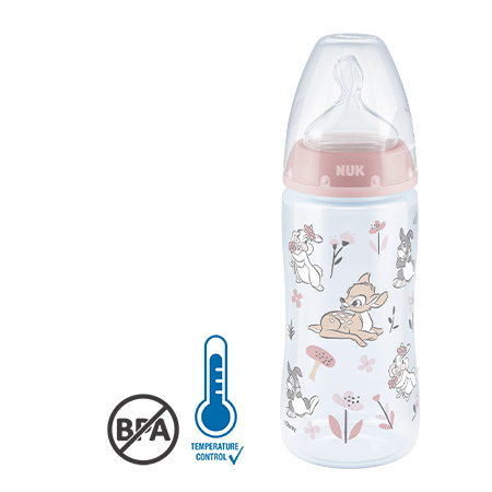NUK First Choice+ Disney Bambi Biberon 300ml con Temperature Control, senza BPA
