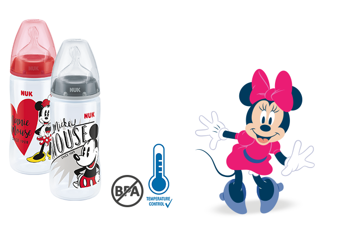 NUK Disney Mickey Mouse First Choice Plus Biberon 300ml con Temperature Control