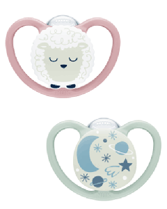 NUK Space Night Succhietto in silicone
