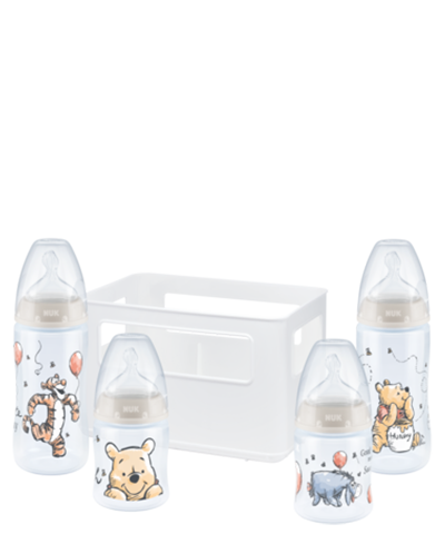 Set Biberon NUK First Choice+ In Vetro: 4 Pezzi Con Termometro E Scatola Porta-biberon