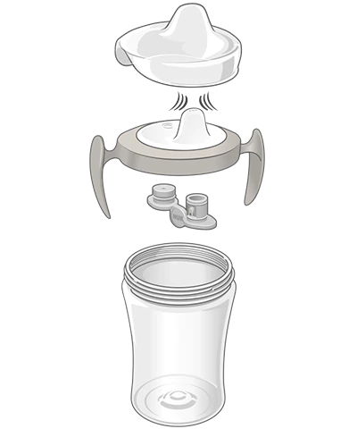 NUK Trainer Cup 230ml | Bicchiere Antigoccia Con Beccuccio Morbido | Senza BPA | Da 6 Mesi | Blu Zebra - Foto 9